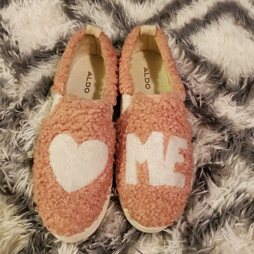 Aldo pink loafers